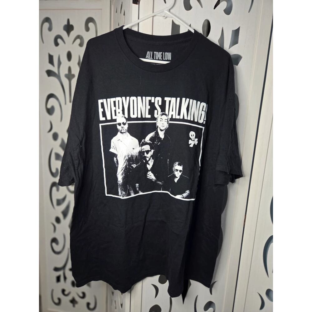 All Time Low Tour Shirt XXL Everyone’s Talking Band Tee 2023 Black Cotton nwot